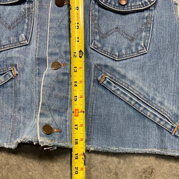 Vintage Wrangler Cropped Denim Lace Vest - Picture 5 of 5